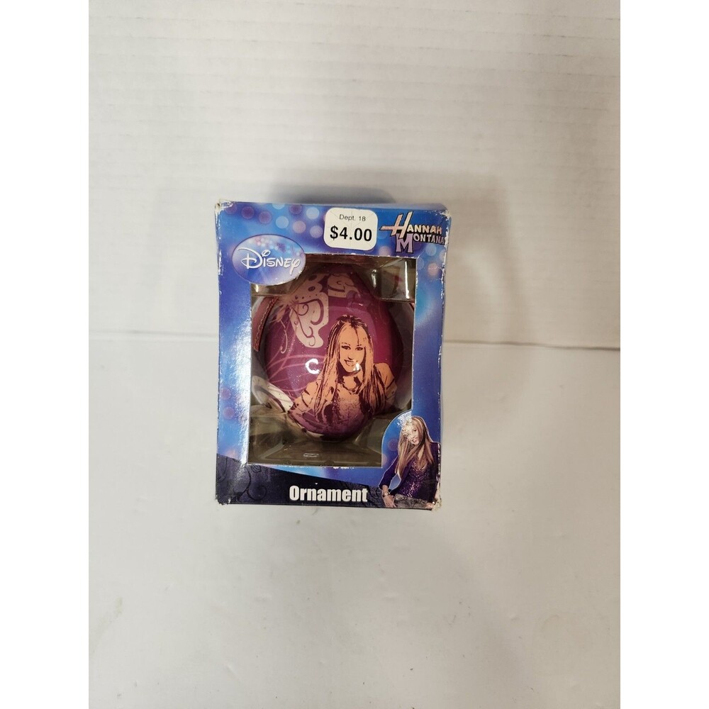 NEW Disney Hannah Montana Miley Cyrus Christmas Tree Ornament 3" Ball Decoration